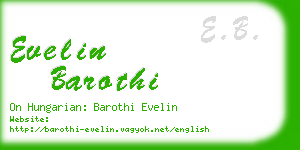 evelin barothi business card